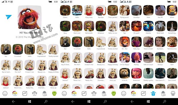 Win10 Mobile檚(d)WP8.1SkypeҲӭ(li)Moji